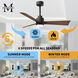 Atlas Alessandra - LK 56 inch Textured Bronze with Walnut Tone Blades Ceiling Fan